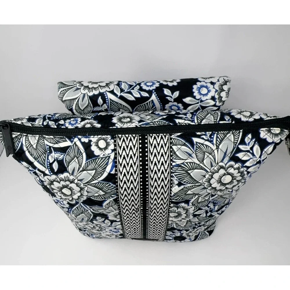 NEW VERA BRADLEY Change It Up Backpack Snow Lotus 22519-I66‎ Black White Blue